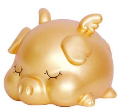 Tirelire Cochon Doré | Animaux de la Ferme