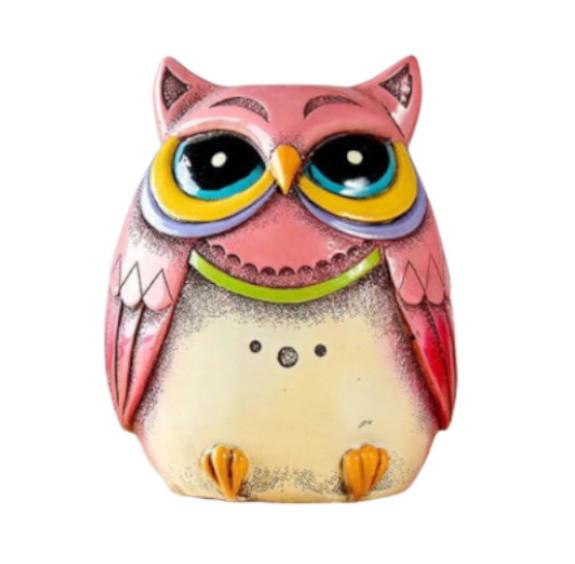 Tirelire Hibou Rose | Animaux de la Forêt