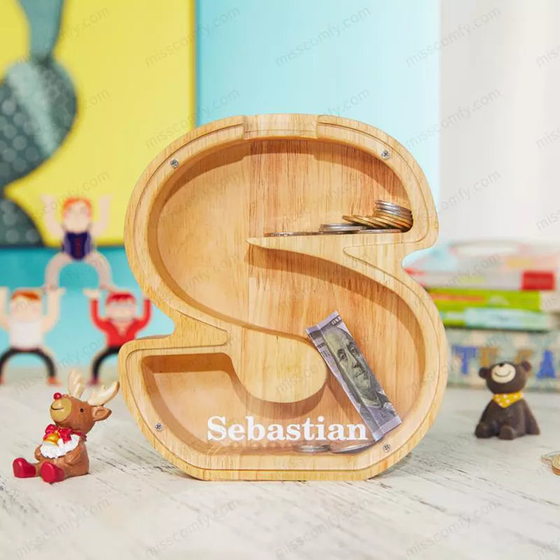 Tirelire Personnalisée en Bois | Collection Personnalisée