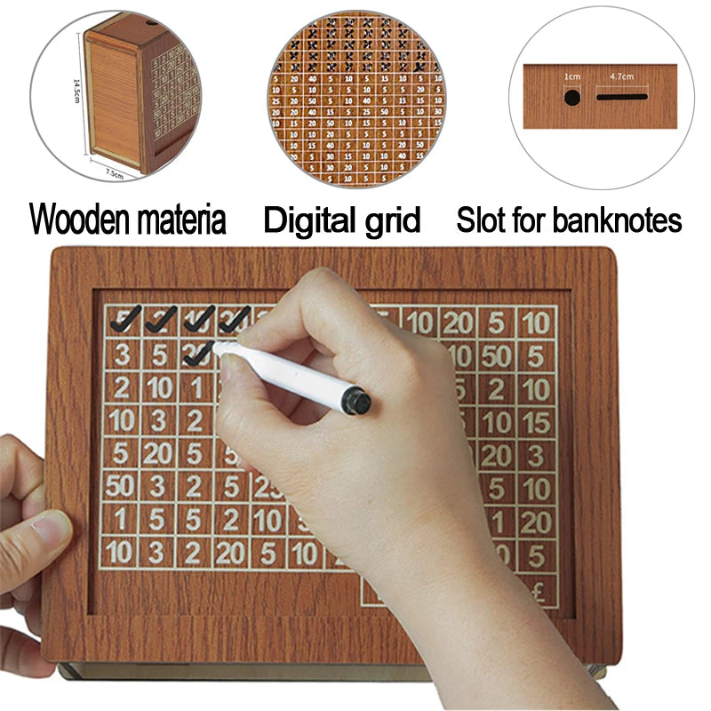 Tirelire Japonaise Bois Couleur Chêne | 2000€ à 10000€