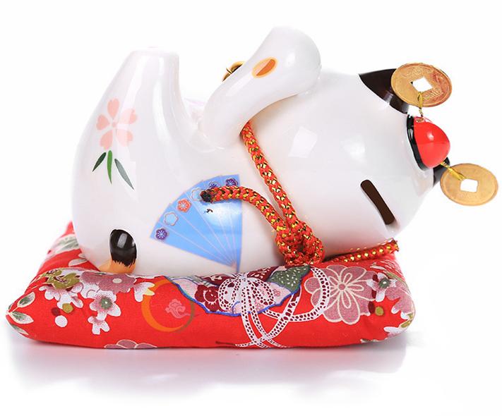 Tirelire Chat Japonais Daruma Rouge | Collection Japonaise