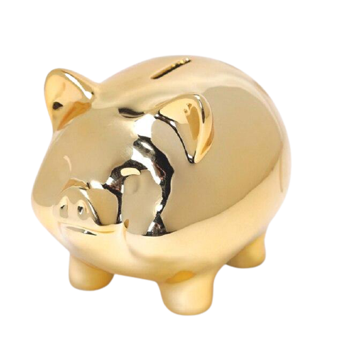 Tirelire Cochon Doré | Animaux de la Ferme