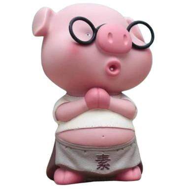 Tirelire Cochon Rose Intello | Personnages Fantastiques