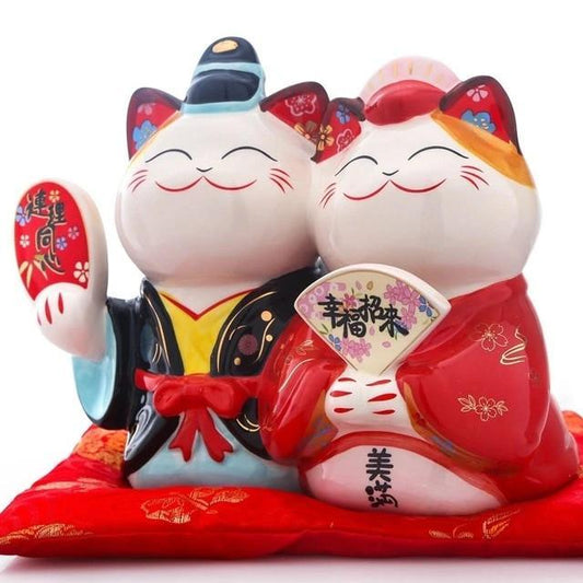 Tirelire Couple Maneki-Neko | Collection Chance
