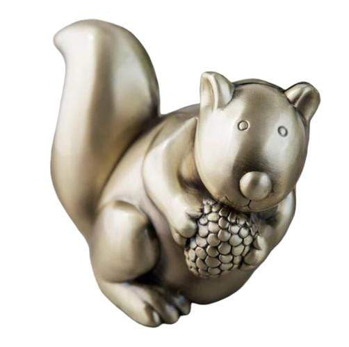 Tirelire Écureuil Doré Métal | Animaux de la Forêt