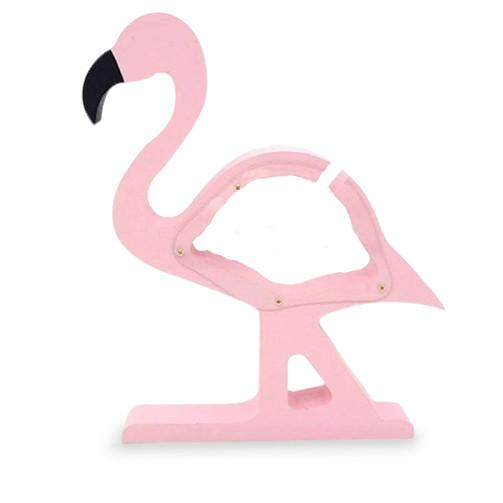 Tirelire Bois Flamant Rose | Animaux Exotiques